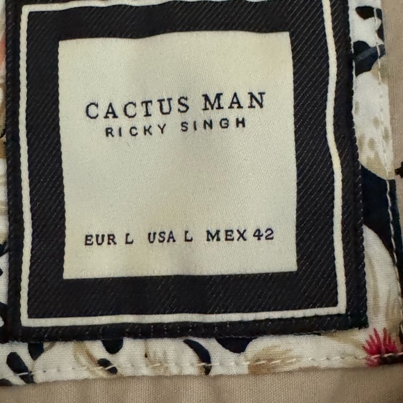 A-2 Men’s‎ Cactus Man Cream & Black Short Sleeve Button Down Shirt Size L - Picture 12 of 16